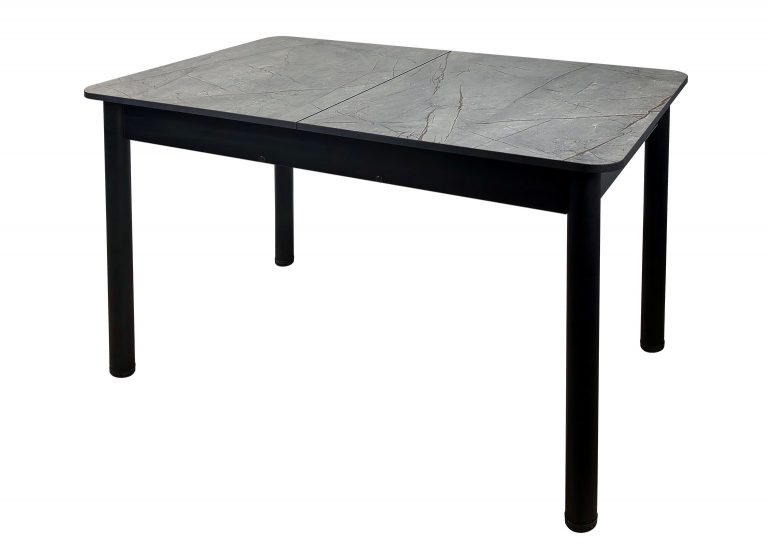 Стол Премьер раздвижной 170 x 90 (+50) см / Прямоугольный / Пластик Бронзовый Каспий / Опора 4 Чёрная РУСТ